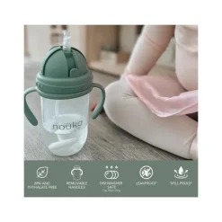 Nouka Straw, Sippy & Training Cups|Dishes, Utensils & Food Containers*- Non- Spill Weighted Straw Cup 9 Oz, Soft Sand