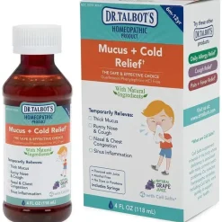 Nuby Pain & Fever Relief*- 4 Oz Homeopathic Dr Talbots Mucus And Cold Relief