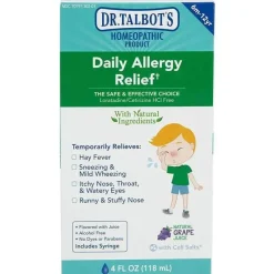 Nuby Pain & Fever Relief*- 4 Oz Homeopathic Dr Talbots Allergy Relief