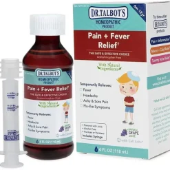 Nuby Pain & Fever Relief*- 4 Oz Homeopathic Dr Talbots Pain And Fever Relief