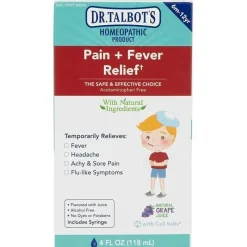 Nuby Pain & Fever Relief*- 4 Oz Homeopathic Dr Talbots Pain And Fever Relief