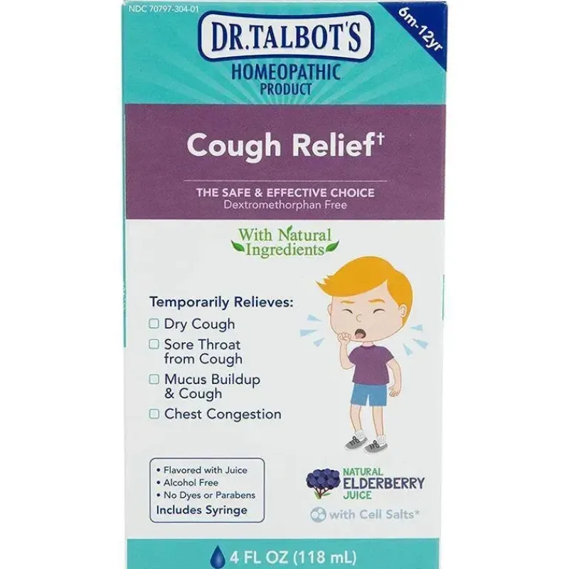 Nuby Cough & Cold*- 4 Oz Homeopathic Dr Talbots Cough Relief