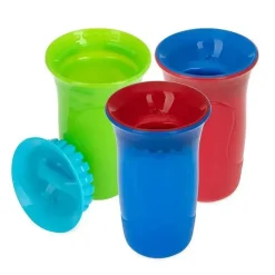 Nuby Straw, Sippy & Training Cups|Dishes, Utensils & Food Containers*- 3 Pk Edge Cup 2 Part 360 Drinking Cup, Blue/Red/Green