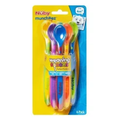 Nuby Utensils & Accessories|Dishes, Utensils & Food Containers*- 6 Pk Long Handle Wearing Spoons