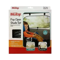Nuby Car Window Shades*- 3 Pk Pop Open Sunshade