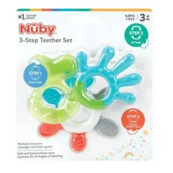Nuby Rattles & Teethers|Toys For 0-12 Months*- 3 Stage Teether Set