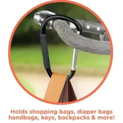 Nuby Storage & Organizers*- Aluminum Stroller Hook With Black Rubber Handle