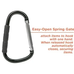 Nuby Storage & Organizers*- Aluminum Stroller Hook With Black Rubber Handle
