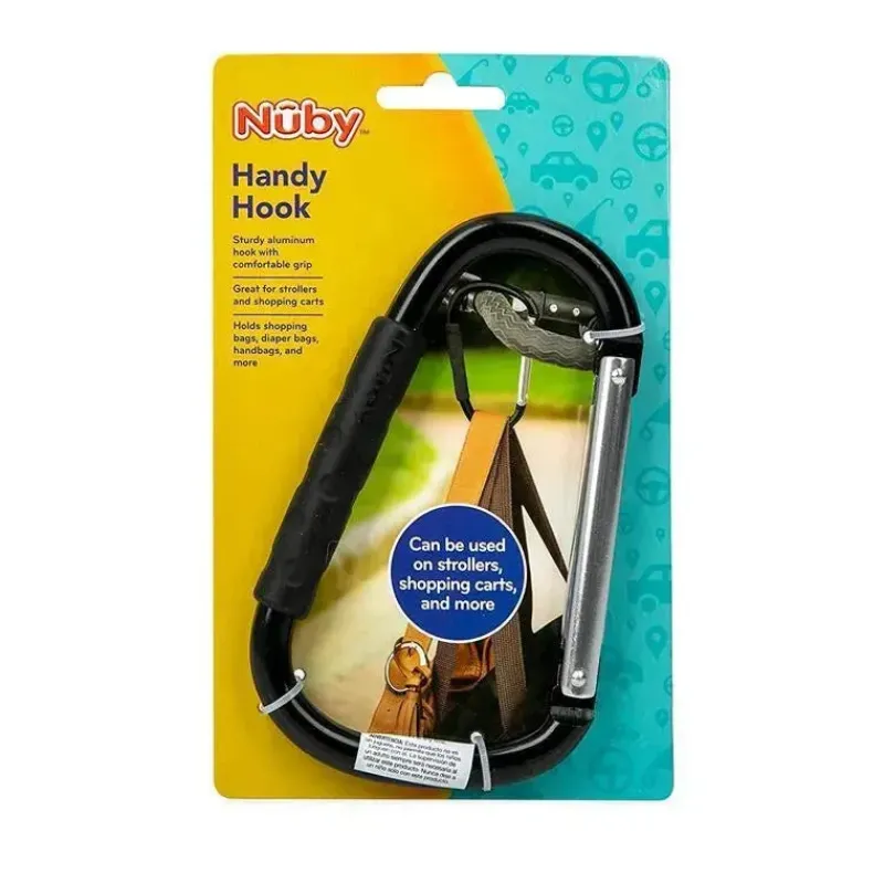 Nuby Storage & Organizers*- Aluminum Stroller Hook With Black Rubber Handle
