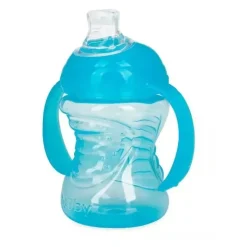Nuby Straw, Sippy & Training Cups|Dishes, Utensils & Food Containers*- Boy No Spill Super Spout Trainer Cup 8Oz, Bright Blue