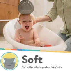 Nuby Bath Accessories & Organization*- Collapsible Bath Rinse Pail In, White/Gray