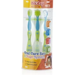 Nuby Oral & Nasal Care*- Dr Talbots 4 Pc Tooth & Gum Care Set, Aqua/Green