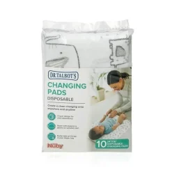 Nuby Changing Pads & Covers*- Dr Talbots 10 Pk Neutral Disposable Changing Pads