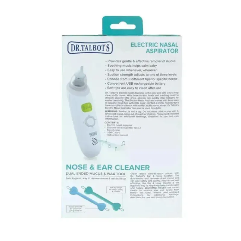 Nuby Oral & Nasal Care*- Dr. Talbot's Electric Nasal Aspirator with 2-Pack Nose & Ear Cleaners