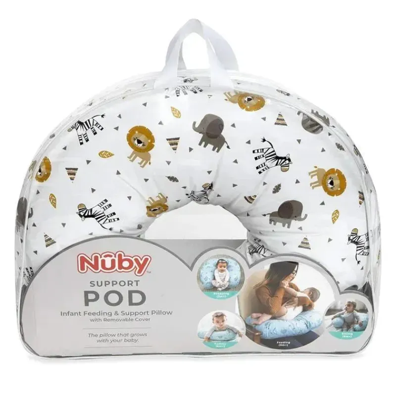 Nuby Pillows & Head Support*- Dr. Talbot's Support Pod Infant and Breastfeeding Nursing Pillow | Zoo Animals