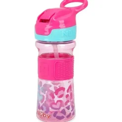 Nuby Water Bottle|Dishes, Utensils & Food Containers*- Flip-It Reflex Bottle, Pink Leopard