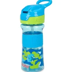 Nuby Water Bottle|Dishes, Utensils & Food Containers*- Flip-It Reflex Bottle, Aqua Camo