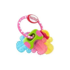 Nuby Toys For 0-12 Months|Gift For Baby*- Ice Gel Teether Keys Pink