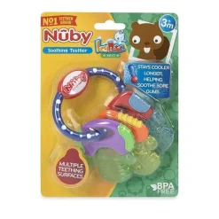 Nuby Rattles & Teethers|Toys For 0-12 Months*- Ice Gel Teether Keys Neutral