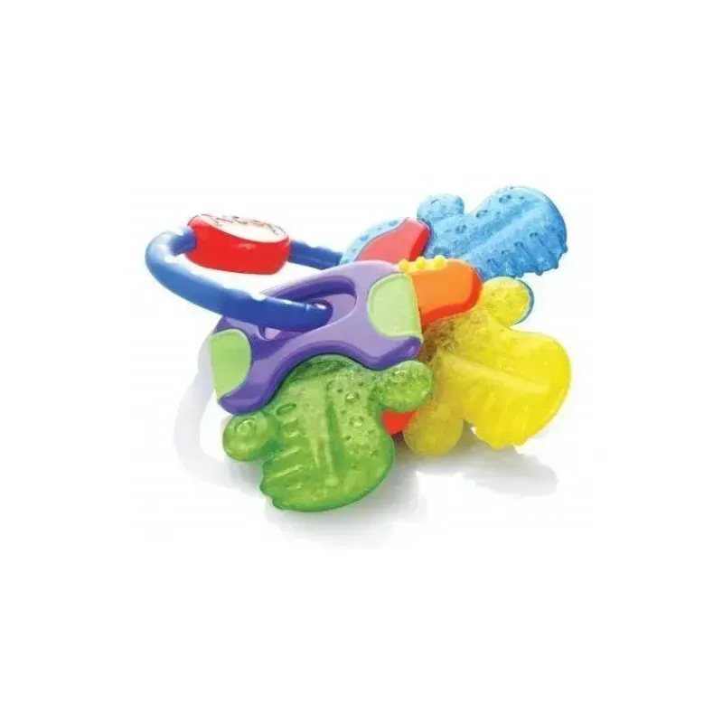 Nuby Rattles & Teethers|Toys For 0-12 Months*- Ice Gel Teether Keys Neutral