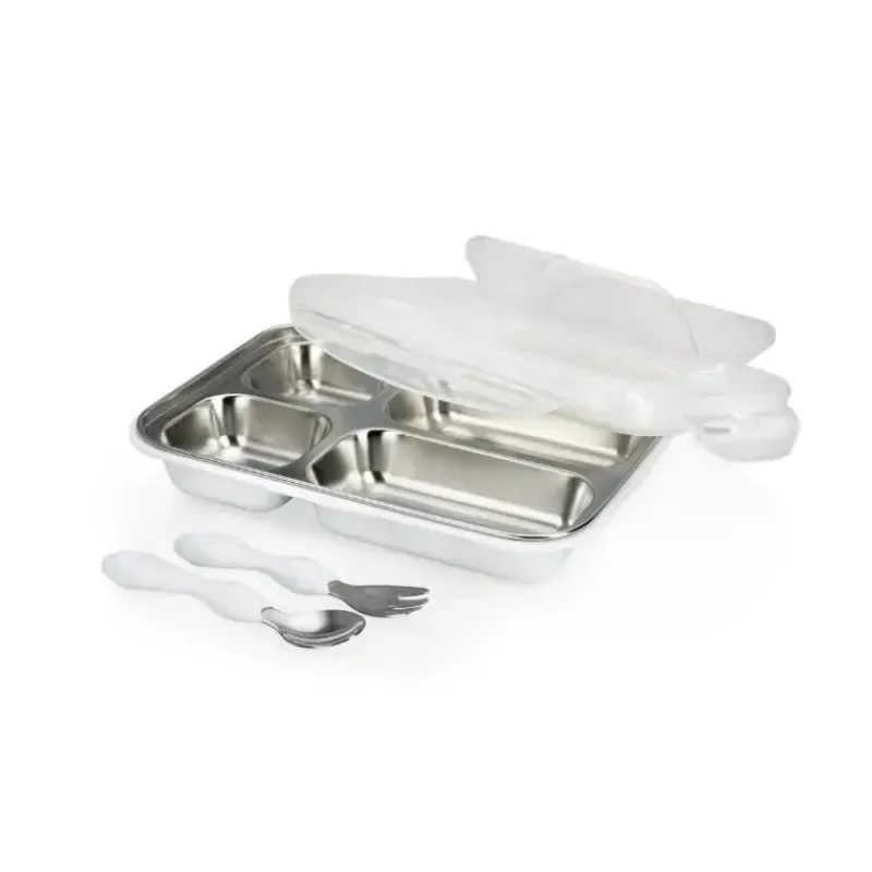 Nuby Plates & Bowls|Dishes, Utensils & Food Containers*- Insulated Stainless Steel Travel Lunch Box, White