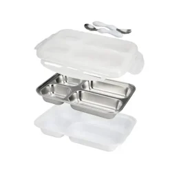 Nuby Plates & Bowls|Dishes, Utensils & Food Containers*- Insulated Stainless Steel Travel Lunch Box, White