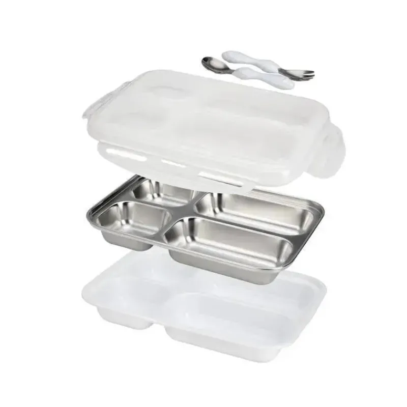 Nuby Plates & Bowls|Dishes, Utensils & Food Containers*- Insulated Stainless Steel Travel Lunch Box, White