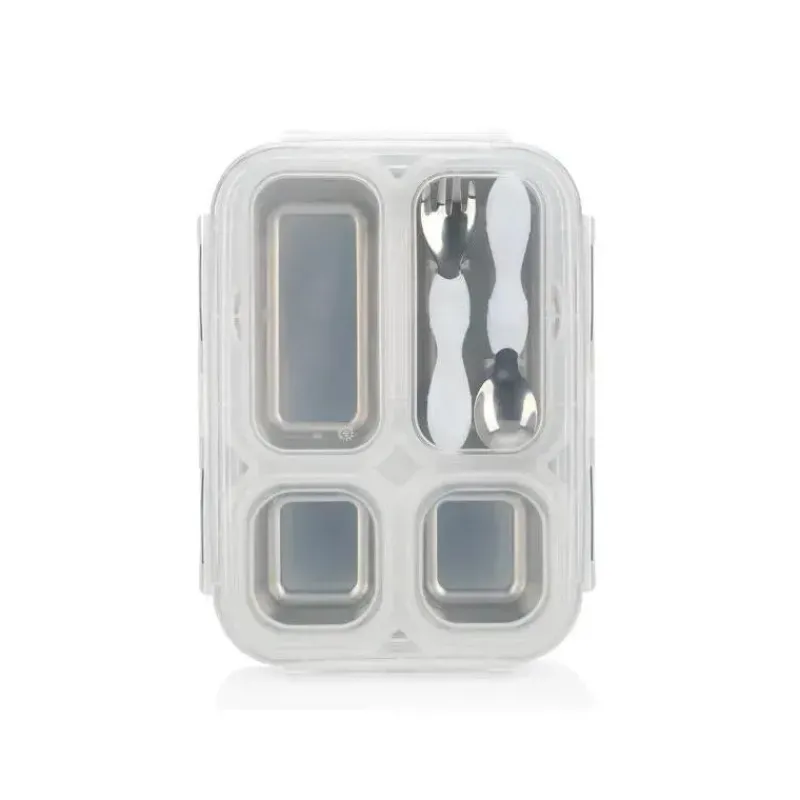 Nuby Plates & Bowls|Dishes, Utensils & Food Containers*- Insulated Stainless Steel Travel Lunch Box, White