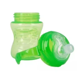Nuby Straw, Sippy & Training Cups|Dishes, Utensils & Food Containers*- No Spill Super Spout Trainer Cup 8Oz, Bright Green