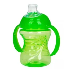 Nuby Straw, Sippy & Training Cups|Dishes, Utensils & Food Containers*- No Spill Super Spout Trainer Cup 8Oz, Bright Green