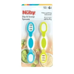 Nuby Utensils & Accessories|Dishes, Utensils & Food Containers*- Dip & Scoop Spoons, 2 Pack, Neutral