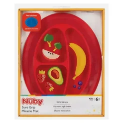 Nuby Plates & Bowls|Dishes, Utensils & Food Containers*- Ovular Sectioned Silicone Feeding Mat