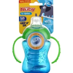 Nuby Straw, Sippy & Training Cups|Dishes, Utensils & Food Containers*- 8Oz 2 Handle Super Spout Cup, Colors May Vary