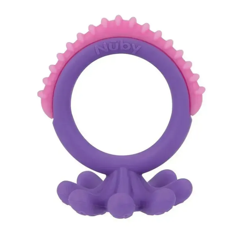 Nuby Rattles & Teethers*- 1-pack Geo Zoos, Assorted | Elephant, Giraffe, Octopus And Zebra