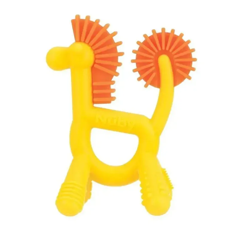 Nuby Rattles & Teethers*- 1-pack Geo Zoos, Assorted | Elephant, Giraffe, Octopus And Zebra