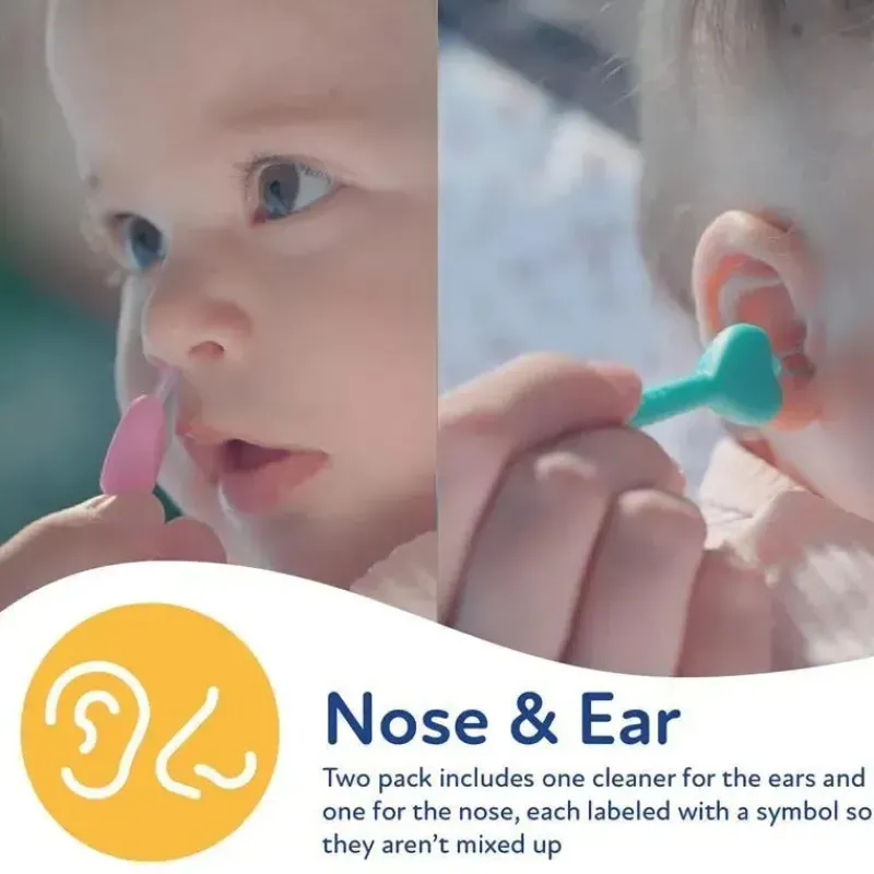 Nuby Oral & Nasal Care*- 2Pk Baby Ear And Nose Cleaner With Case