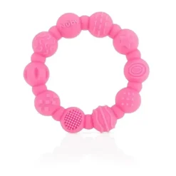Nuby Rattles & Teethers|Toys For 0-12 Months*- 2Pk Silicone Ring Teether, Assorted Colors