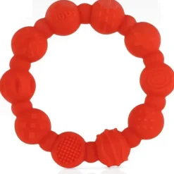 Nuby Rattles & Teethers|Toys For 0-12 Months*- 2Pk Silicone Ring Teether, Assorted Colors