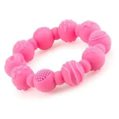 Nuby Rattles & Teethers|Toys For 0-12 Months*- 2Pk Silicone Ring Teether, Assorted Colors