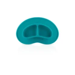 Nuby Suction Plates & Bowls|Dishes, Utensils & Food Containers*- Sectioned Silicone Feeding Mat, Aqua