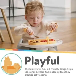 Nuby Suction Plates & Bowls|Dishes, Utensils & Food Containers*- Silicone Giraffe Baby Feeding Bowl - Yellow