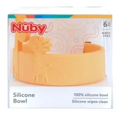 Nuby Suction Plates & Bowls|Dishes, Utensils & Food Containers*- Silicone Giraffe Baby Feeding Bowl - Yellow