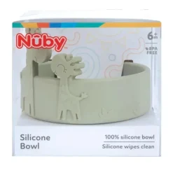 Nuby Suction Plates & Bowls|Dishes, Utensils & Food Containers*- Silicone Giraffe Baby Feeding Bowl - Green