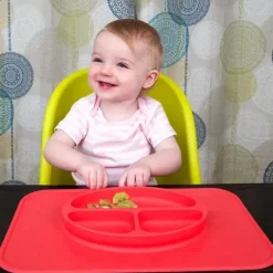 Nuby Plates & Bowls|Dishes, Utensils & Food Containers*- Silicone Sectioned Feeding Placema, Assorted Colors