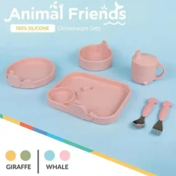 Nuby Suction Plates & Bowls|Dishes, Utensils & Food Containers*- Silicone Whale Baby Feeding Bowl - Pink Blush