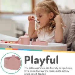 Nuby Suction Plates & Bowls|Dishes, Utensils & Food Containers*- Silicone Whale Baby Feeding Bowl - Pink Blush
