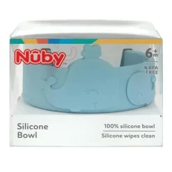 Nuby Plates & Bowls|Dishes, Utensils & Food Containers*- Silicone Whale Feeding Bowl - Blue