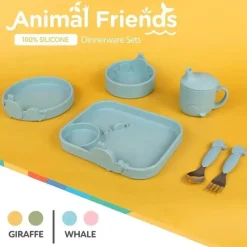 Nuby Plates & Bowls|Dishes, Utensils & Food Containers*- Silicone Whale Feeding Bowl - Blue