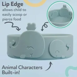 Nuby Plates & Bowls|Dishes, Utensils & Food Containers*- Silicone Whale Feeding Bowl - Blue