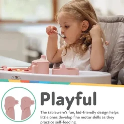 Nuby Utensils & Accessories|Dishes, Utensils & Food Containers*- Silicone/Stainless Steel Whale Fork & Spoon, Pink